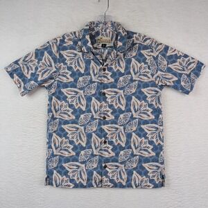 Patagonia Blue and Cream Floral Button-Down Shirt - Kids